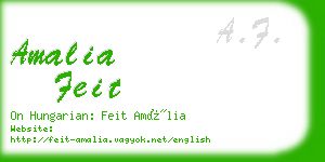 amalia feit business card
